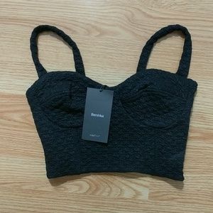 * Black night out cropped top